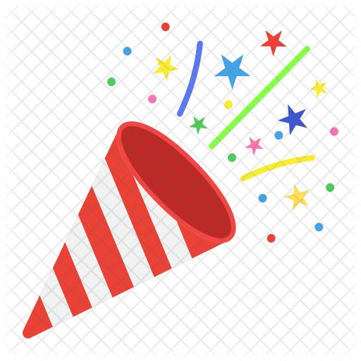 Confetti Popper Icon - Party Popper Icon (512x512)