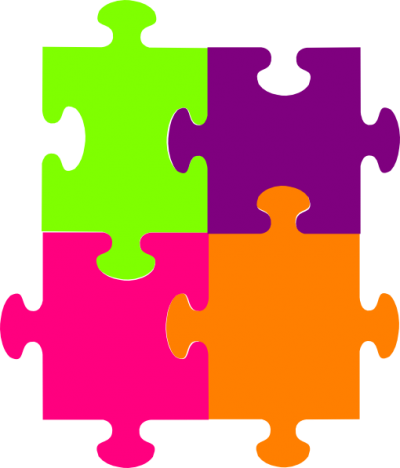 Games, Jigsaw, Jigsaw Piece, Jigsaw Puzzle, Toys Pictures - 4 Puzzle Pieces Clip Art (400x468)