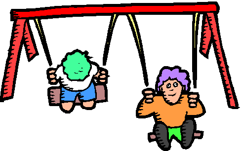 Children Playing Guitar Clipart Free Images - Swing Set Clip Art (490x306)