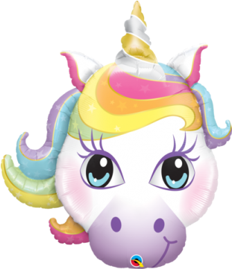 Qualatex Foil Shape 38" Magical Unicorn - Unicorn Head Balloon (400x388)