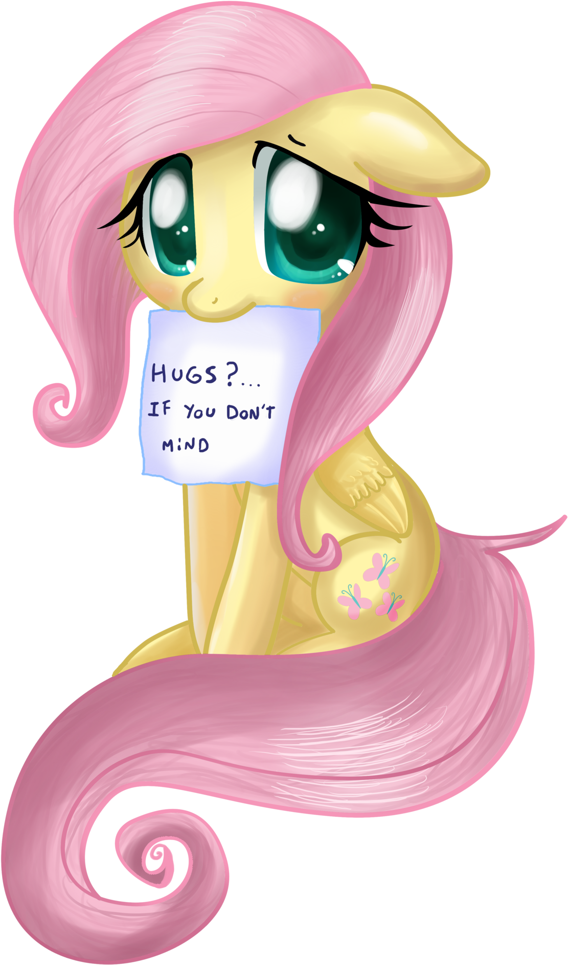 Fluttershy Just Wants A Hug - Fluttershy Deviantart (1280x2042)