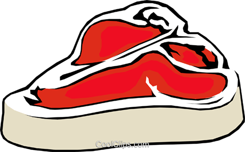 T Bone Steak Royalty Free Vector Clip Art Illustration - Boblo Island Amusement Park (480x299)