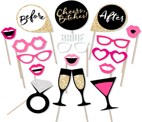Bachelorette - Hen Party Photo Booth Props (566x438)