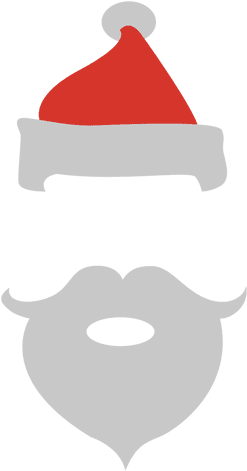Christmas Santa Face Mockup - Silueta Barba Blanca Santa Png (512x512)