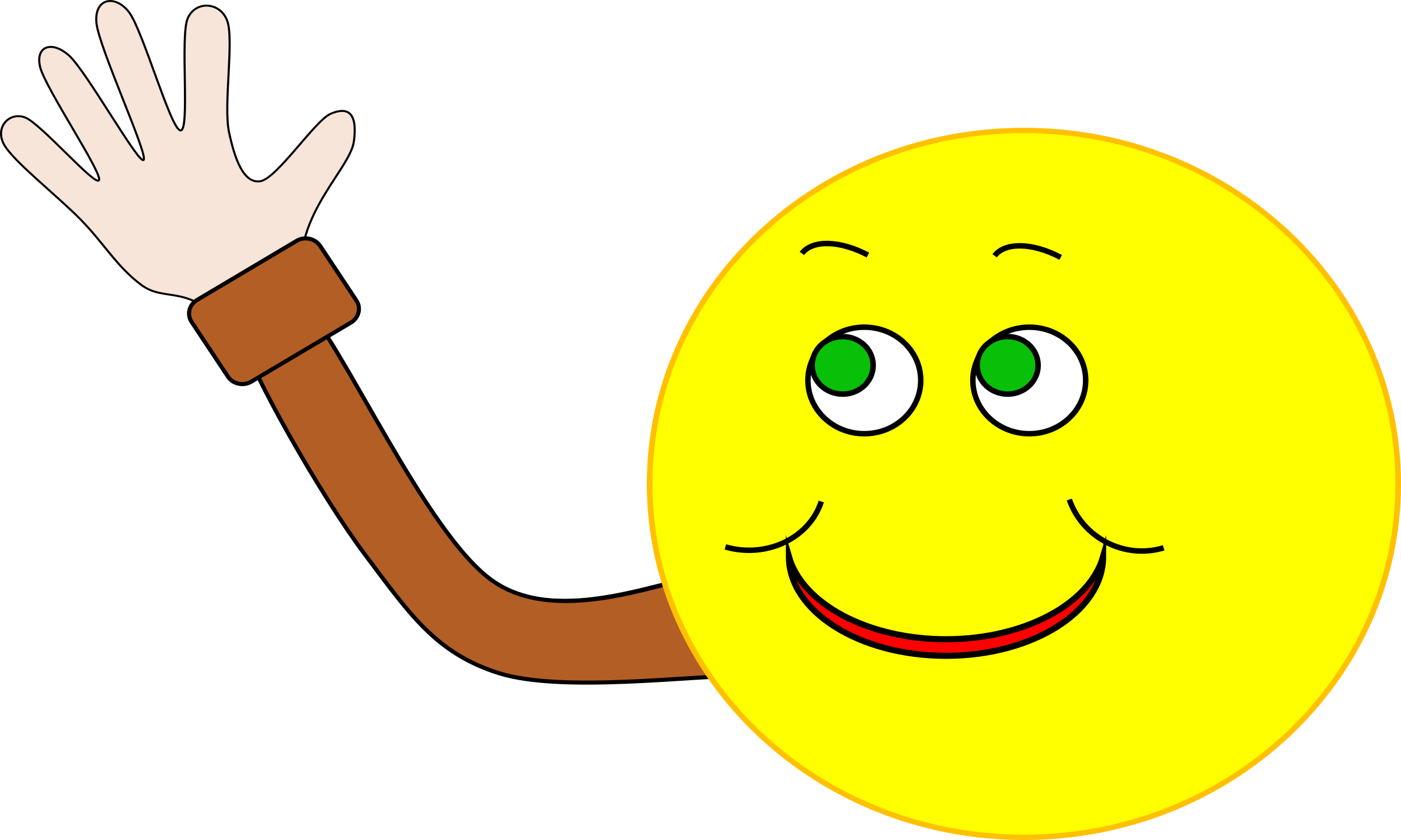 Smiley Waving - Animated Smiley Face Waving (2400x1440)