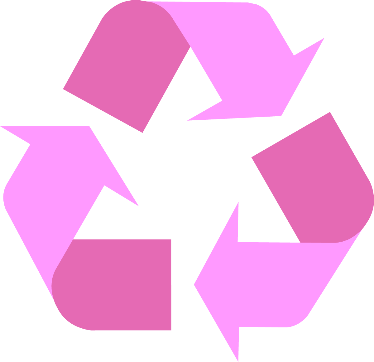 Download Recycling Symbol - Pink Recycle Symbol (1200x1161)