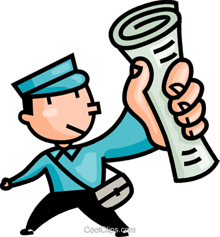 Pin Boy Clipart Images - Newspaper Man Clipart (446x480)