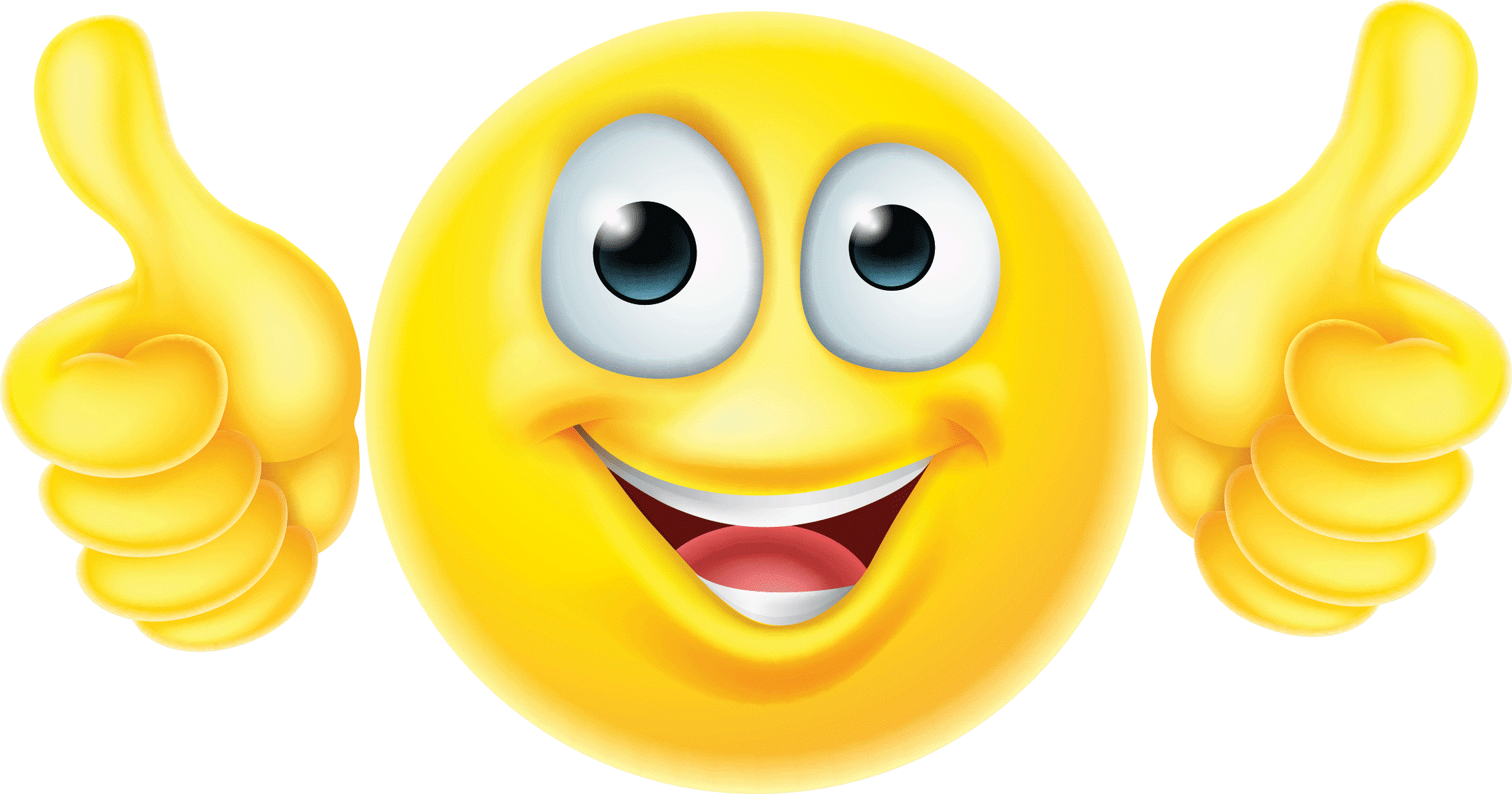 Emoticon Emoji Smiley Like Button - Emoji Smiley Face With Hands (2240x1177)