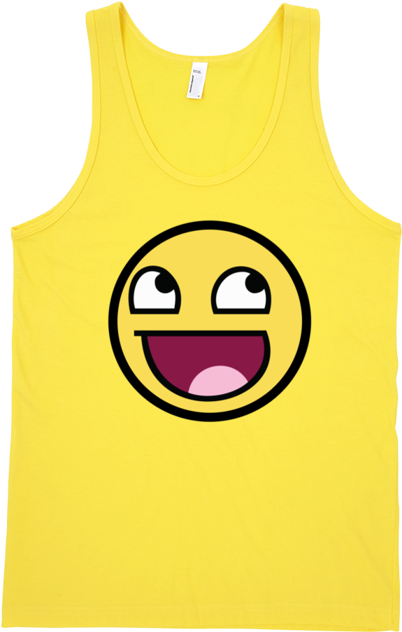 Happy Smiley Fine Jersey Tank Top Unisex By - Awesome Face Laptop Sleeve - 13" (1000x1000)