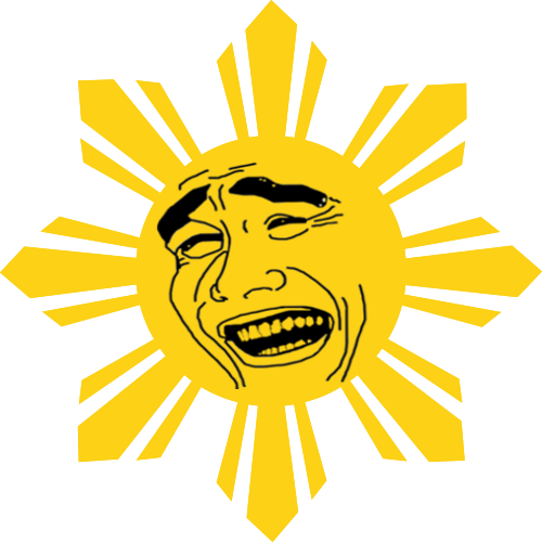 Philippines Yellow Clip Art - Three Stars And A Sun (500x500)