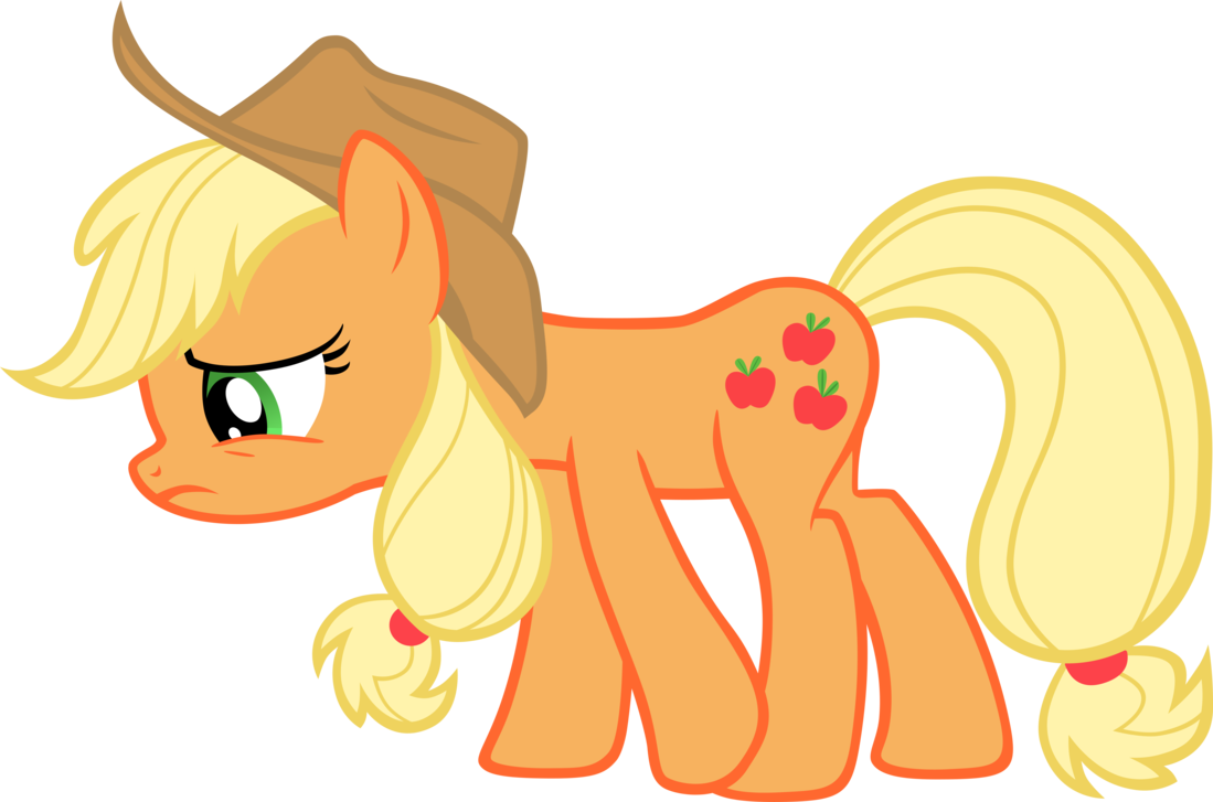Sad Aj By Vunlinur - Little Pony Friendship Is Magic (1099x727)