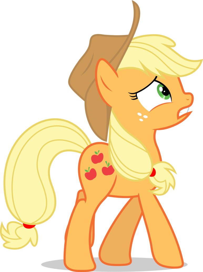 Mlp Fim Applejack Vector By Luckreza8 - Mlp Applejack Sad (772x1035)