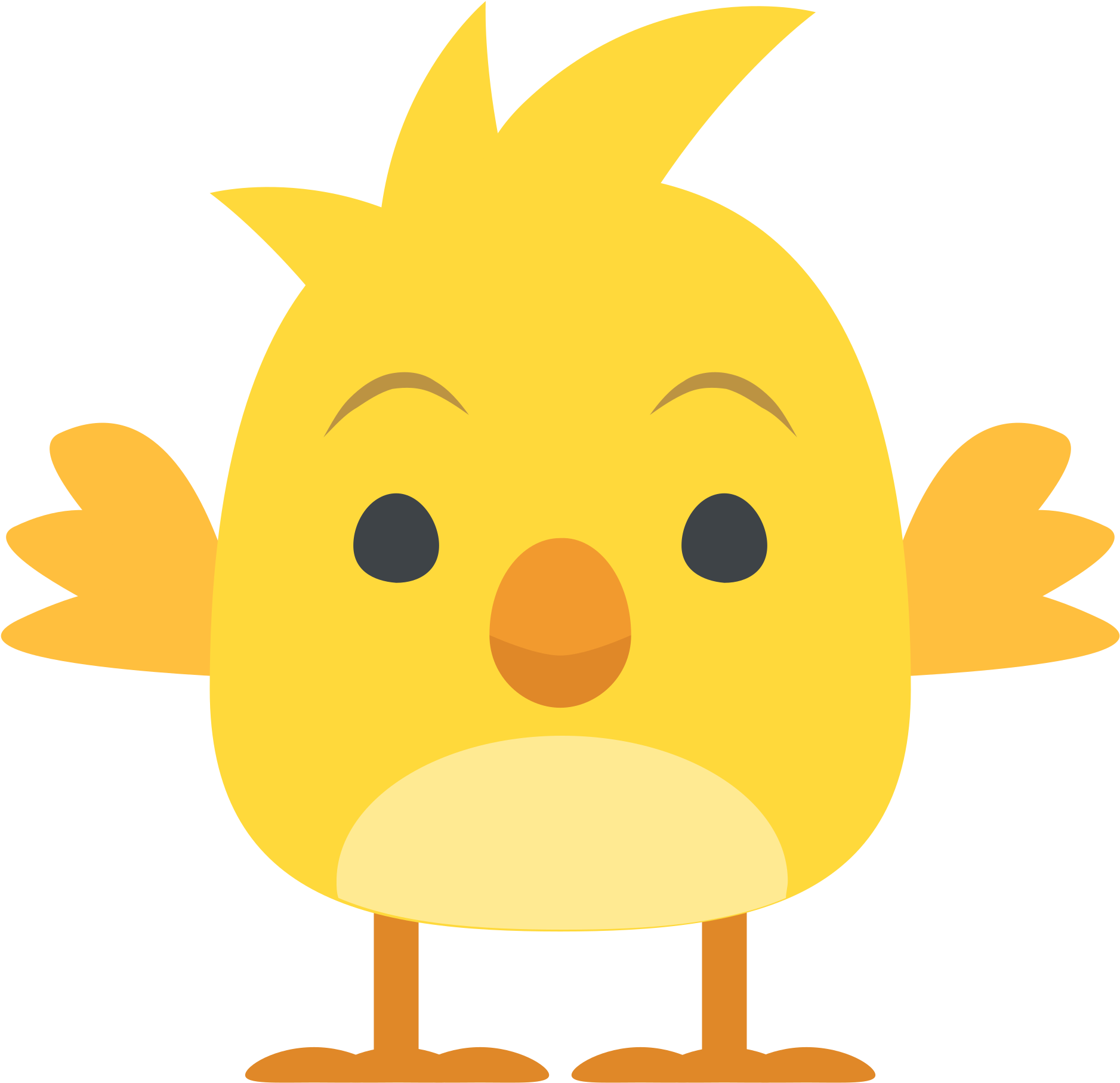 Front-facing Baby Chick - Vegan For The Animals Stickers (2000x2000)