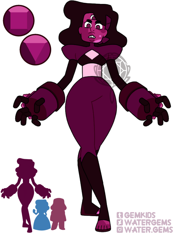 Bicolor Sapphire Geneva Ruby = Rhodolite Garnet - Sapphire Oc Steven Universe (600x800)