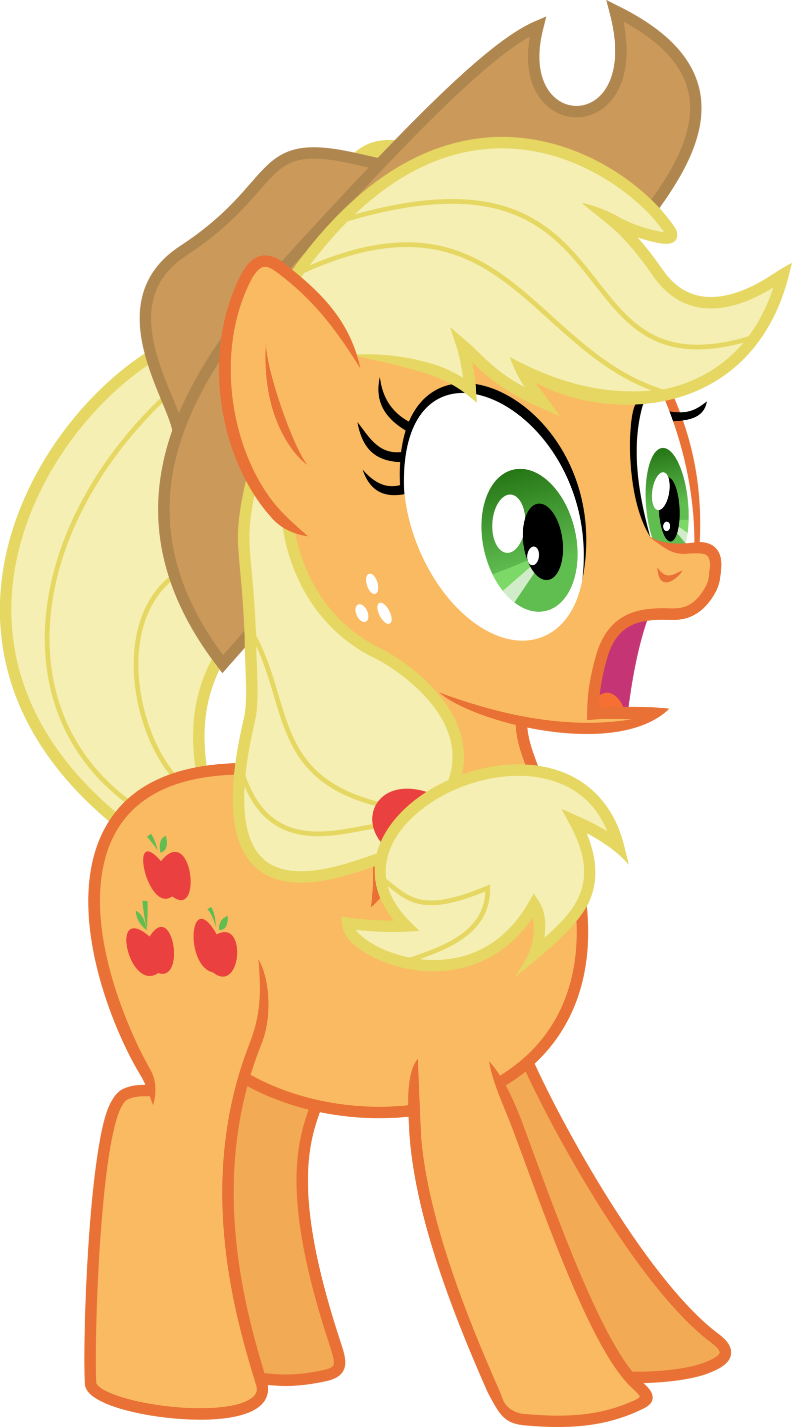 Gasp Applejack By Yetioner On Deviantart - My Little Pony Apple Jack (1600x2883)