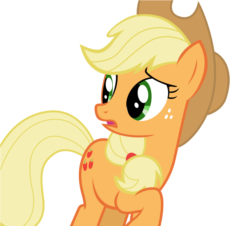 Applejack Angry Vector - My Little Pony Yellow Name (800x772)