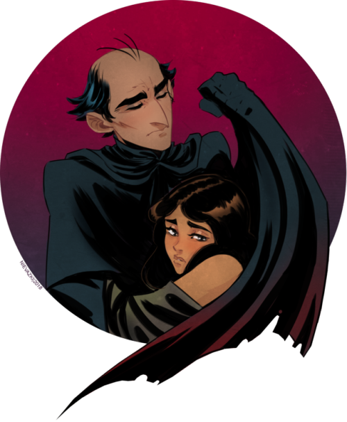 Done I Kinda Wanted To Make His Cape Look Like A Demon's - Frollo And Esmeralda (500x609)