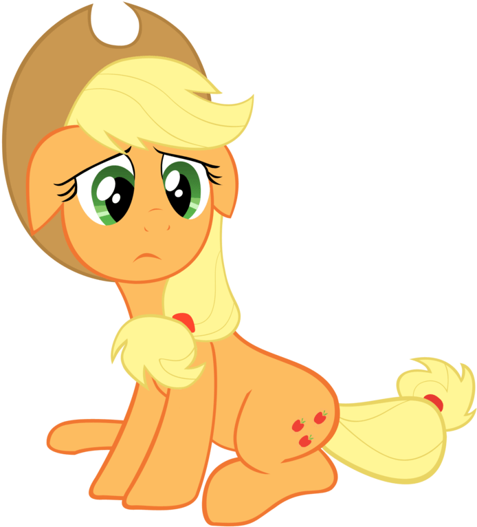 My Little Pony Applejack Sad (810x987)