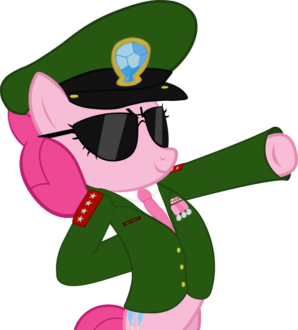 General Pinkie Pie By Smokeybacon - Pinkie Pie Military (1024x1135)