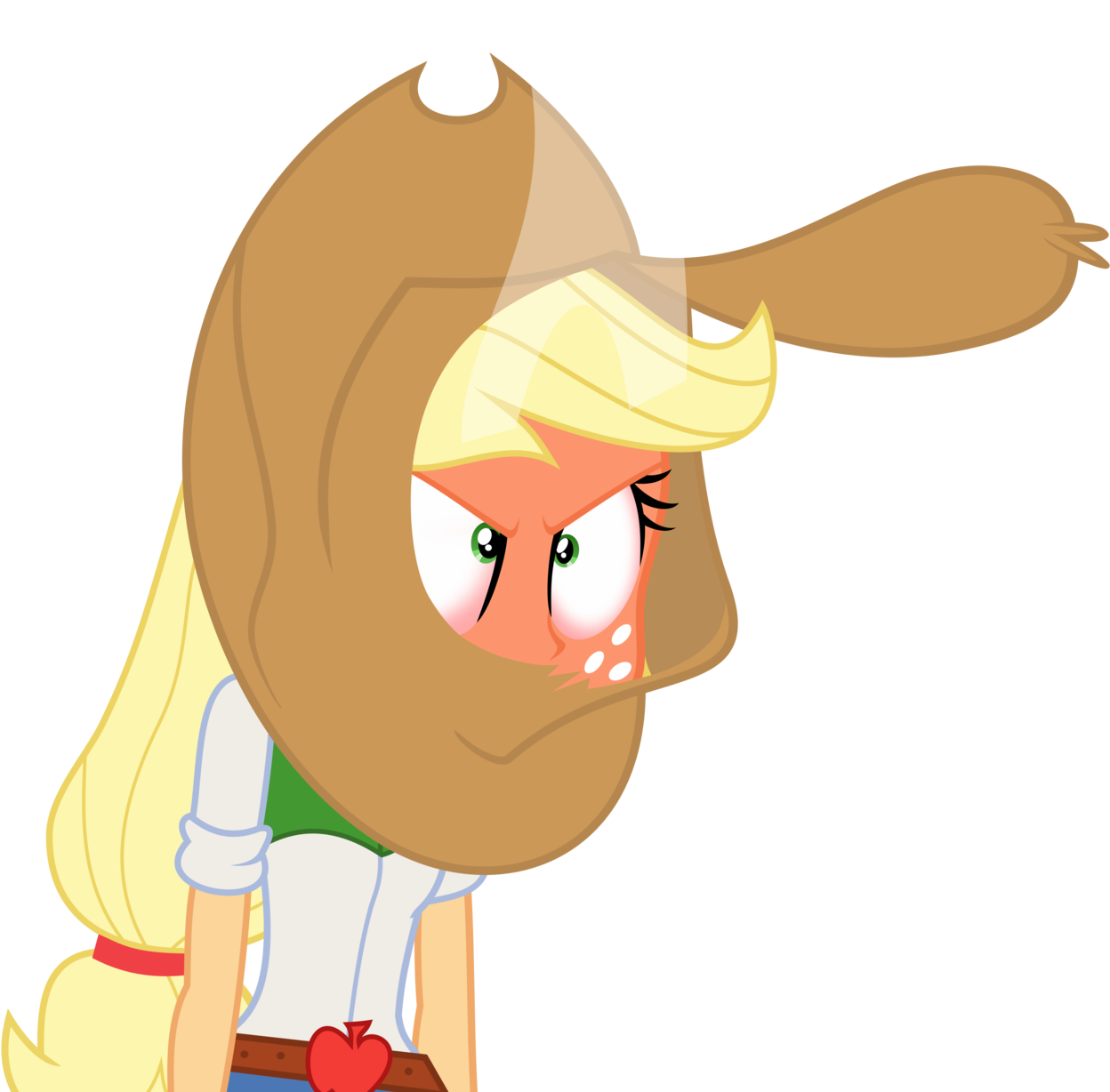 Upset Applejack - My Little Pony Equestria Girls Applejack Angry (1280x1227)