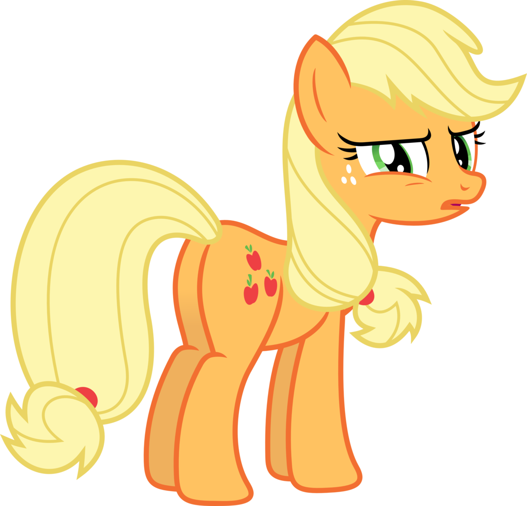 Y'all Better Not Be Staring At My Hide By Porygon2z - Mlp Fim Applejack No Hat (1066x1024)