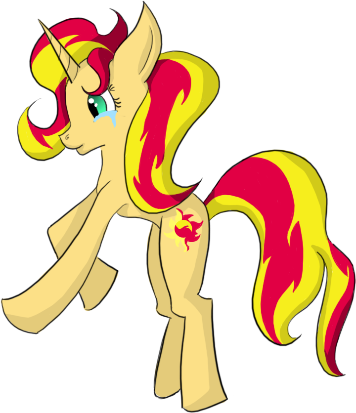 Pony Sunset Shimmer Applejack Digital Art - Digital Art (1000x1000)