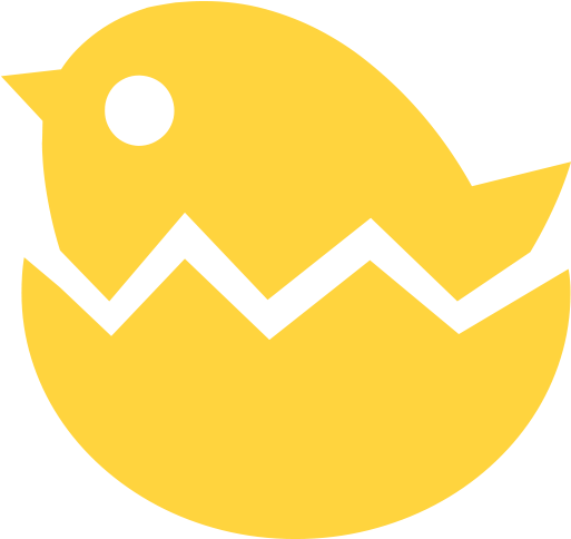 Hatching Chick Emoji - Circle (512x512)