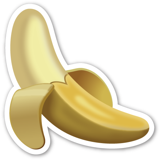 Banana - Banano Emoji (530x525)