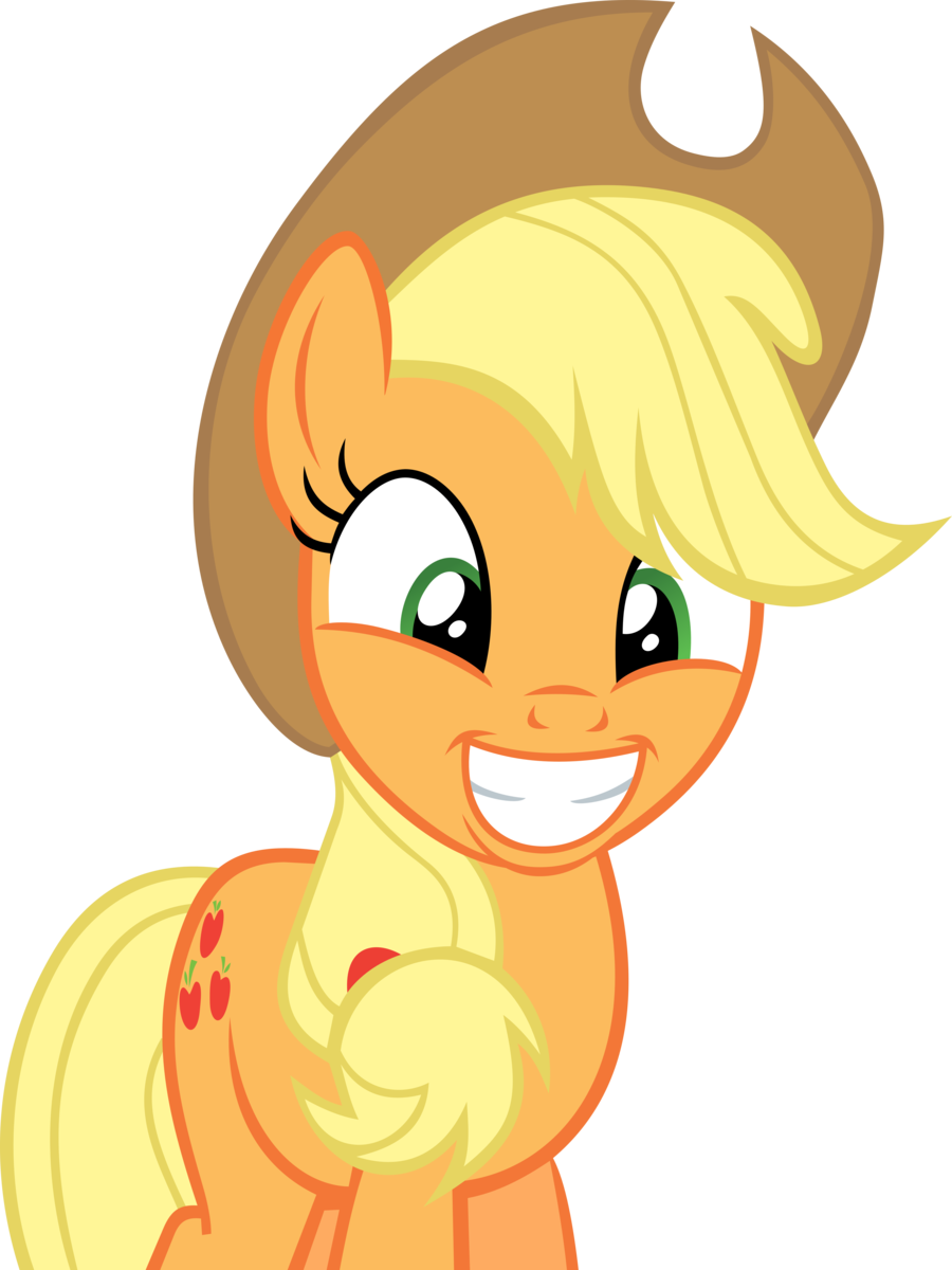 Applejack Squee By Ravirr94-d5kszvo - Applejack Smiling (900x1200)