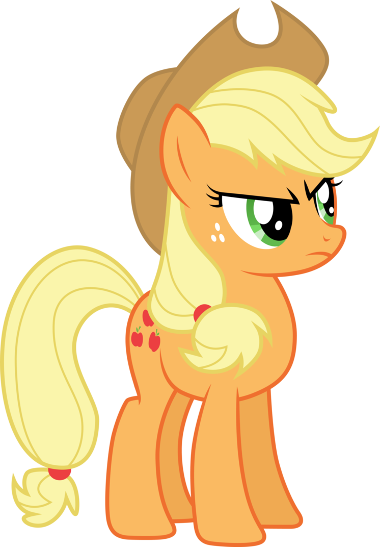 Angry Applejack By Cloudyglow - Little Pony Friendship Is Magic (746x1072)