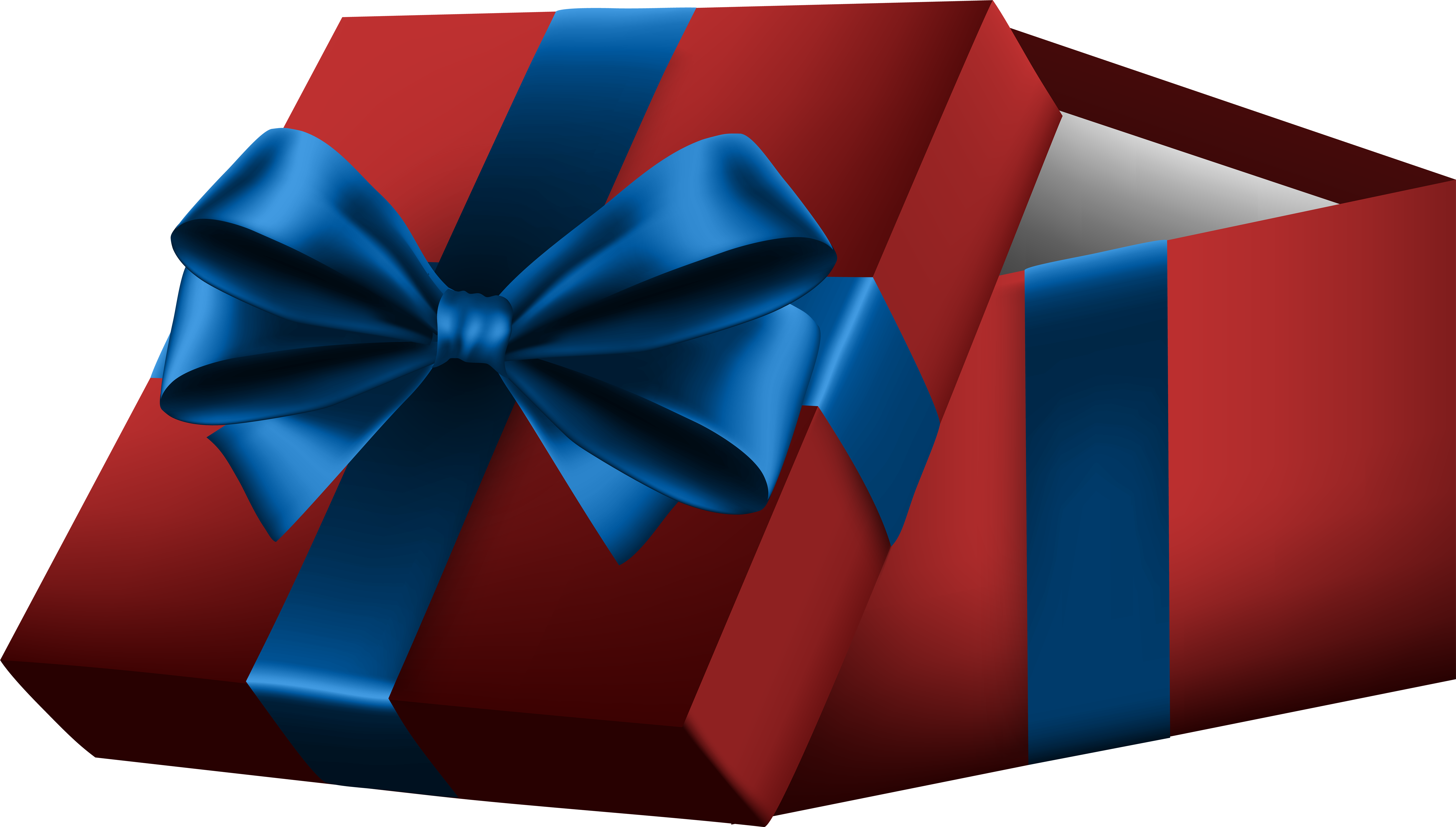 Open Gift Box With Red Bow Png Clip Artu200b Gallery - Open Gift Box Png (8000x4544)