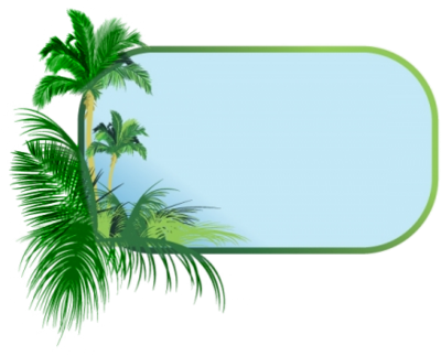 Palm Tree Clipart Border - Palm Tree Border Clip Art (400x323)