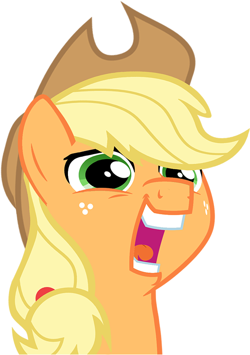 Applejack Edit By Paragonaj - Meme Gif Transparent Background (500x709)