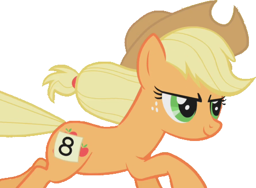 Applejack Running By Chelly2k - Cartoon (507x372)