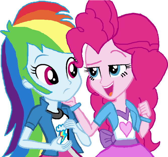Pinkie Pie Flirting With Rainbow Dash By Ktd1993 - Eqg Rainbow Dash And Pinkie Pie (1024x624)