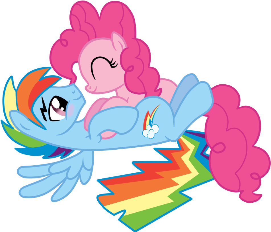 Free My Little Pony Pinkie Pie And Rainbow Dash Kiss - Rainbow Dash And Spitfire (968x826)