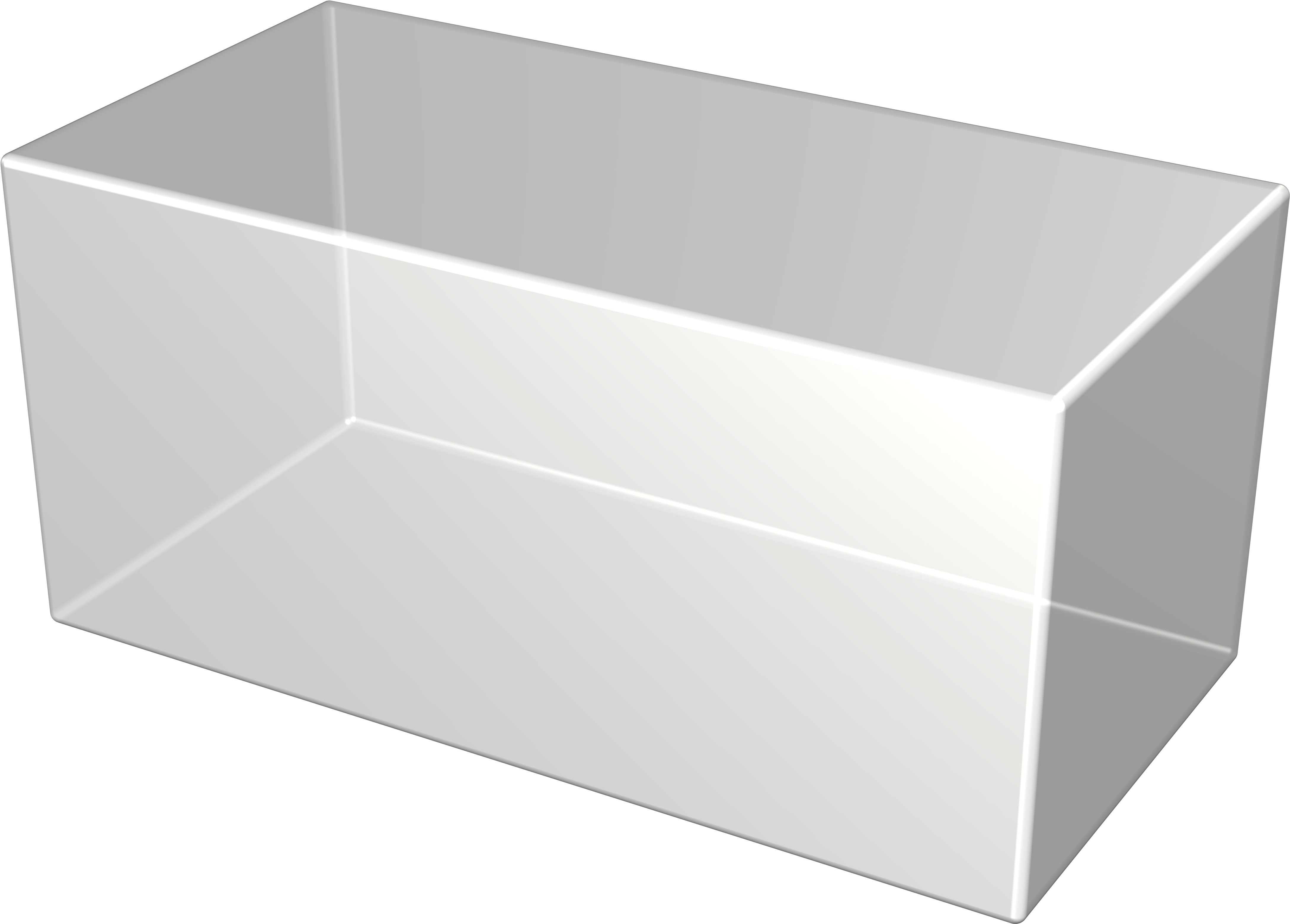 High Resolution Renderings Of Transparent Boxes Trashedgraphics - 3d Rectangle Box Png (4666x3341)