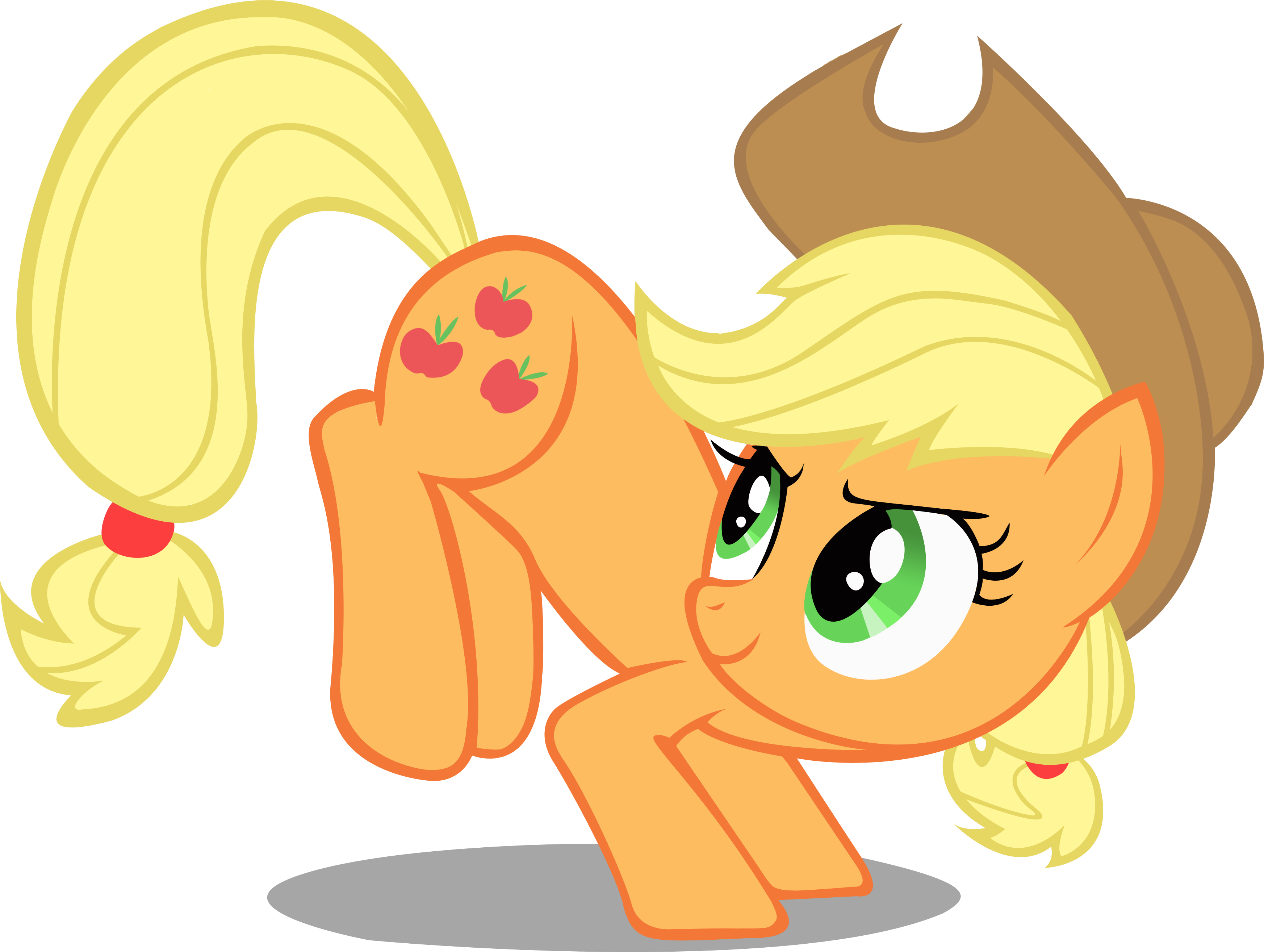 Vector By Gurugrendo Applejack Bucking - Mlp Applejack Bucking (3490x2628)
