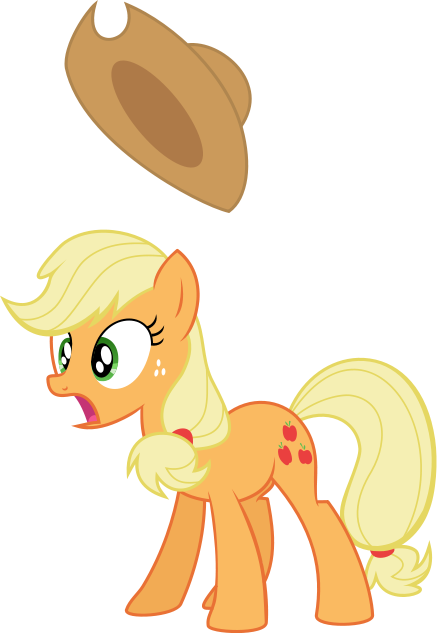 Very Surprised Applejack By Istilllikegamecubes - Applejack And Rainbow Dash (437x633)