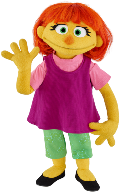 Your Fave Is Autistic - Sesame Street Autism Julia (500x695)