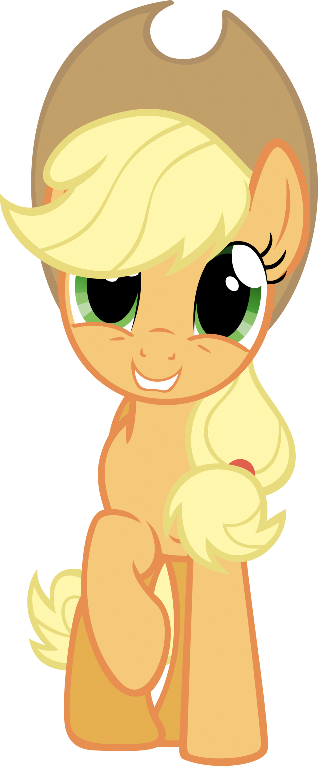 By Foreverlovatoo Applejack Png - Apple Jack Pony Happy (1024x2468)