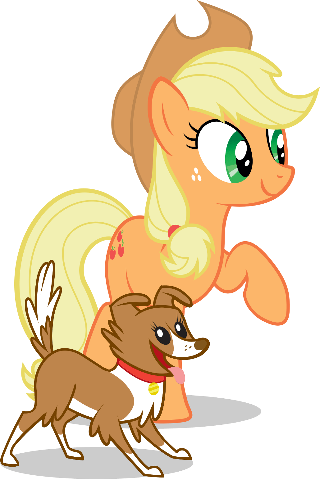 Applejack, Cute, Official, Raised Hoof, Safe, Simple - Little Pony Friendship Is Magic (1030x1546)