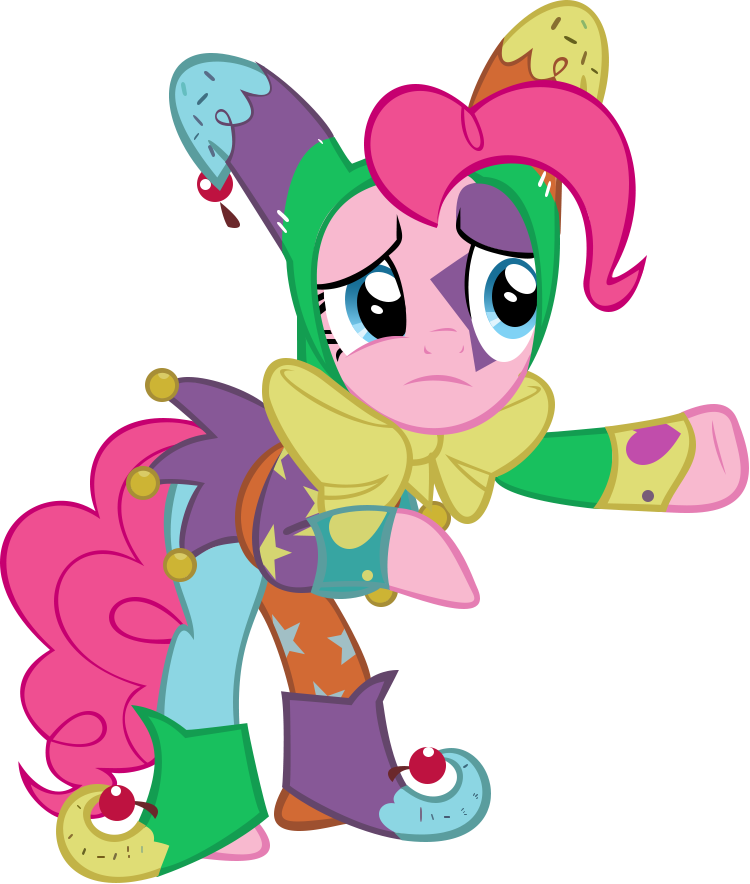 Ryokohaze, Jester, Pinkie Pie, Safe - My Little Pony Clown Pinkie Pie (750x884)