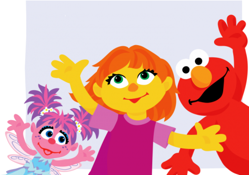 Coover Believes Sesame Street Could Help Children To - Sesame Street Autism Julia (500x344)