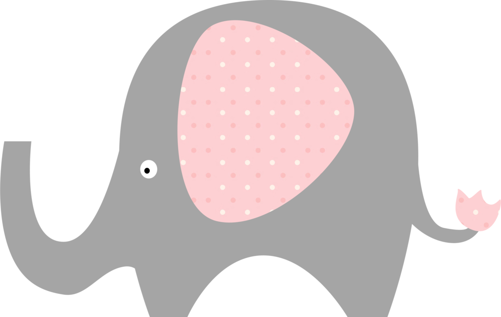 Free Elephant Png By Sweetlysecret - Pink And Gray Elephant (1024x648)