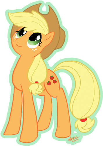 Kb, 510x596, Applejack ) - My Little Pony Applejack Cute (510x596)