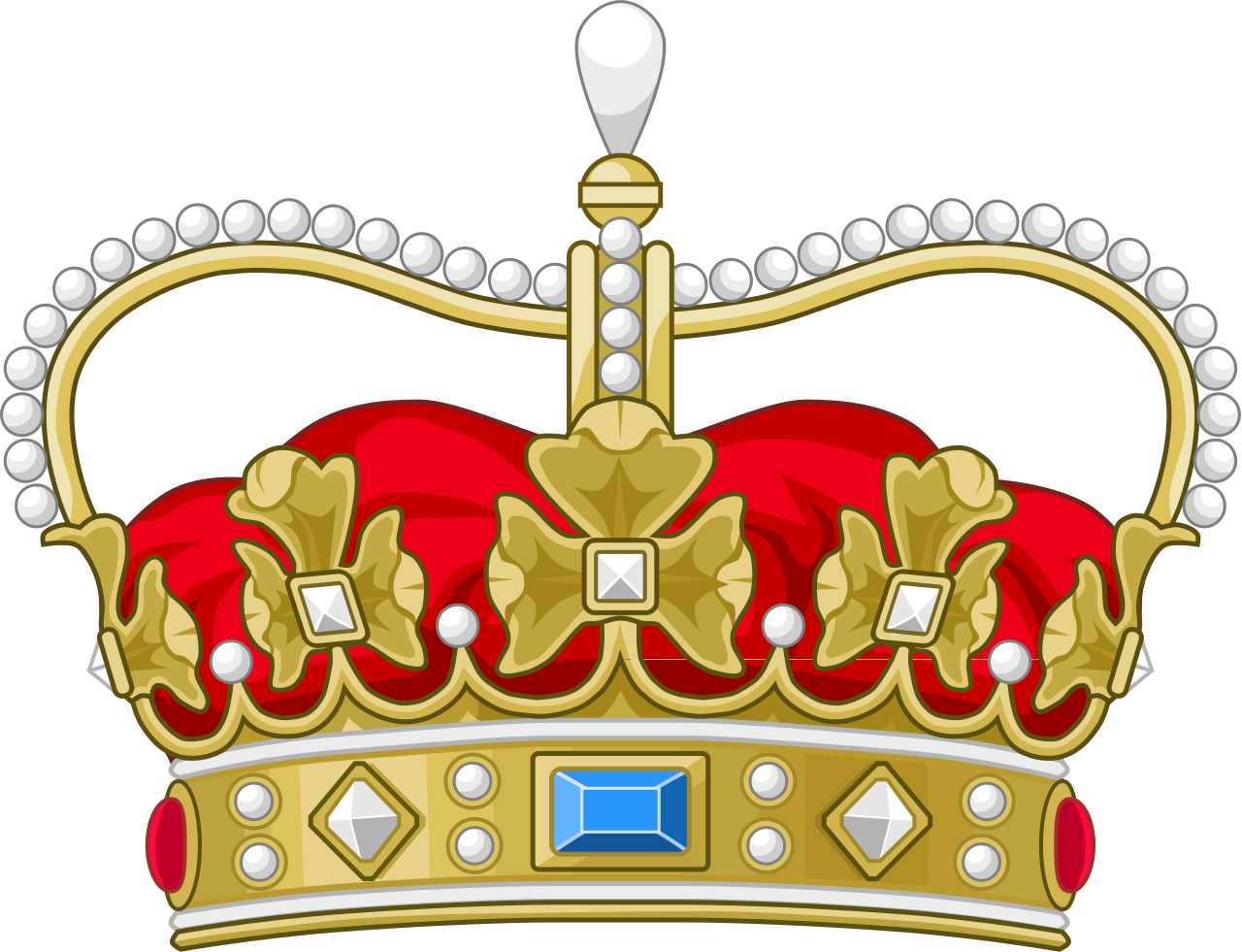 Crown Of A Prince Of Denmark - Denmark Coat Of Arms Oval Car Magnet (1280x981)