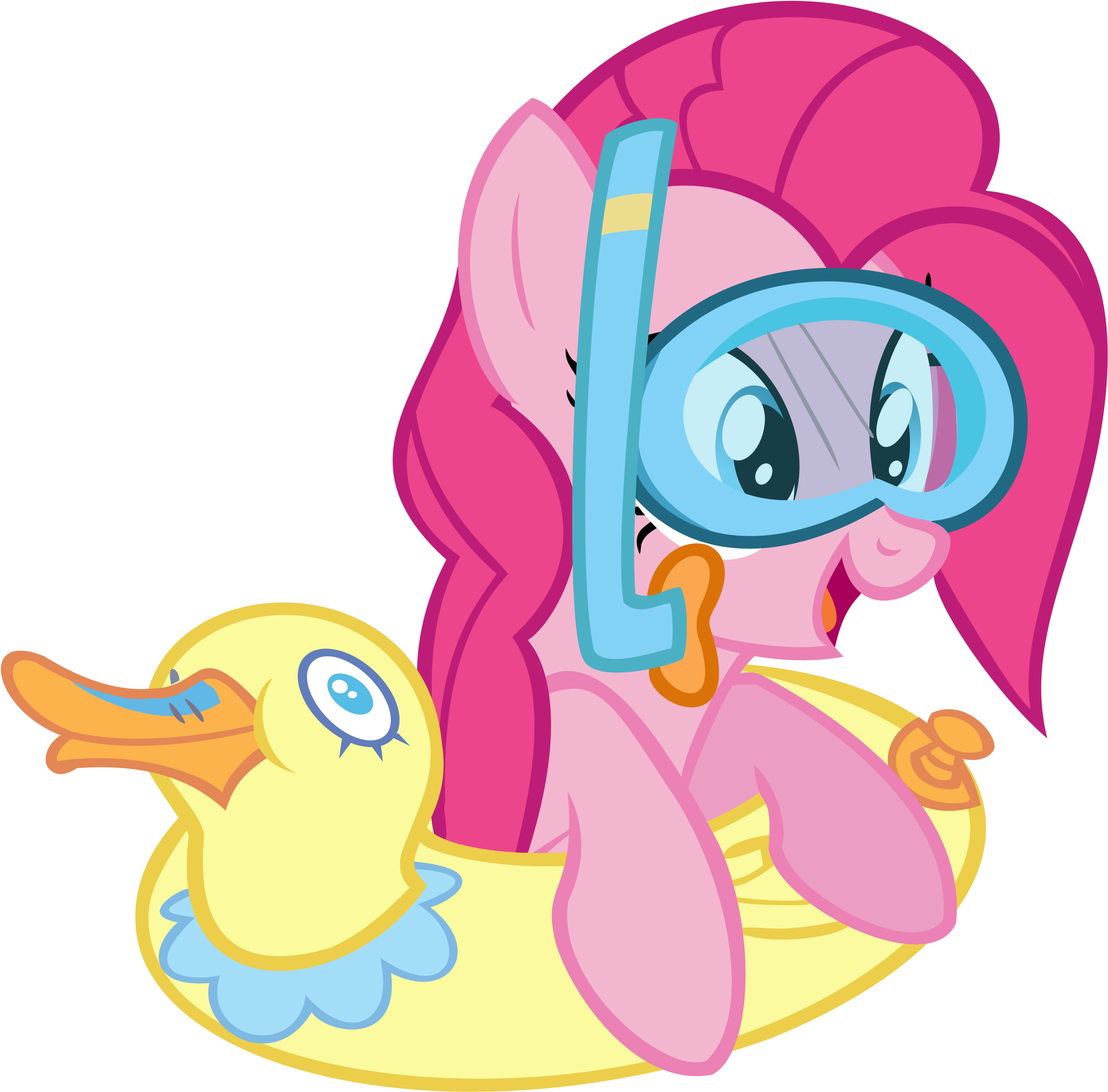 Kocmohabt, Floaty, Pinkie Pie, Safe, Simple Background, - Pinkie Pie Wet Mane (2500x2480)