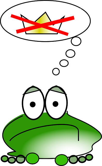 Frog, Thought, Crown, Prince, Fairy, Sad, Comic, Not - Sad Frog Clipart (444x720)