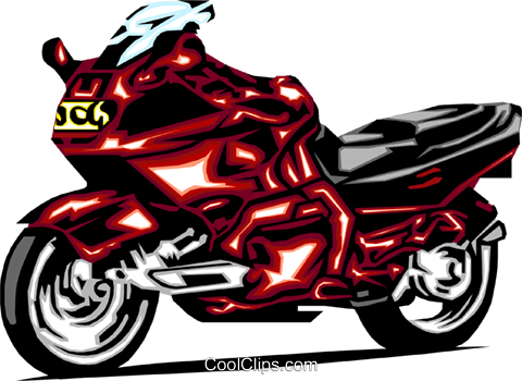 Motorcycle Royalty Free Vector Clip Art Illustration - Motorcycle (480x350)